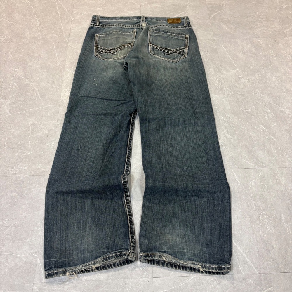BKE Tyler Straight Mens Jeans Size 34 Blue Denim Medium Wash 4542